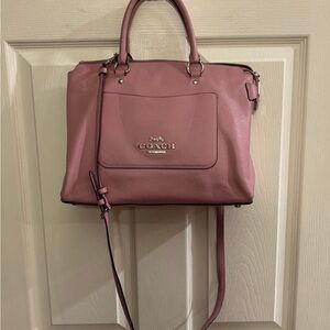 Coach Emma Satchel Crossbody/handBag Pebble Leather Petal